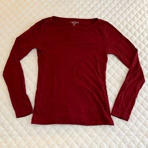 J. Crew Factory, maroon, long sleeve shirt. Size small.